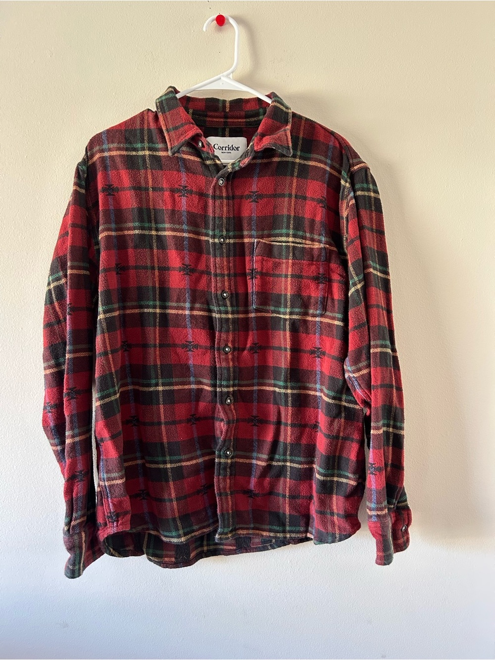 Corridor Red Plaid Men's Flannel Shirt